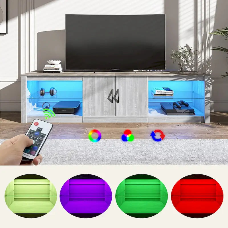 Mobile TV da 70 pollici con illuminazione RGB in 20 colori, centro d'intrattenimento