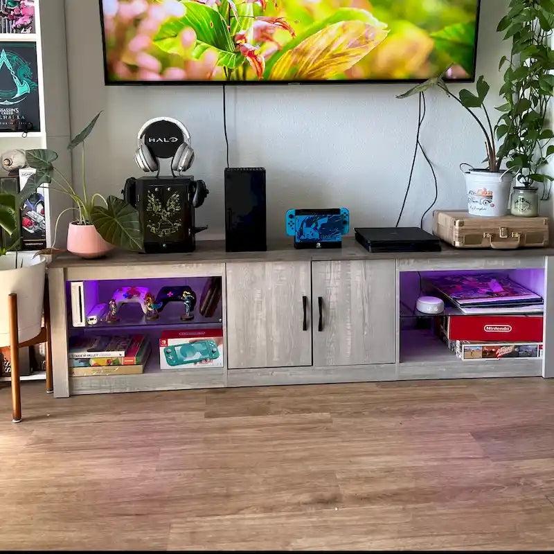 Mobile TV da 70 pollici con illuminazione RGB in 20 colori, centro d'intrattenimento