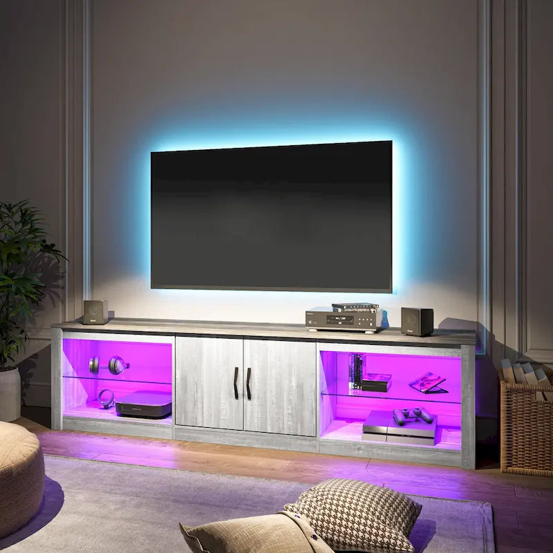 Mobile TV da 70 pollici con illuminazione RGB in 20 colori, centro d'intrattenimento
