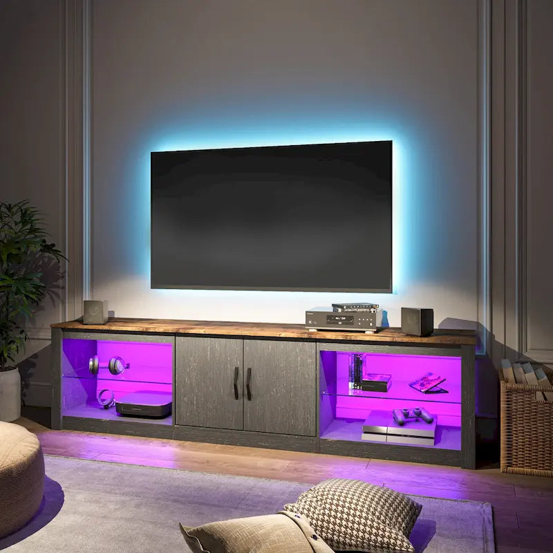Mobile TV da 70 pollici con illuminazione RGB in 20 colori, centro d'intrattenimento