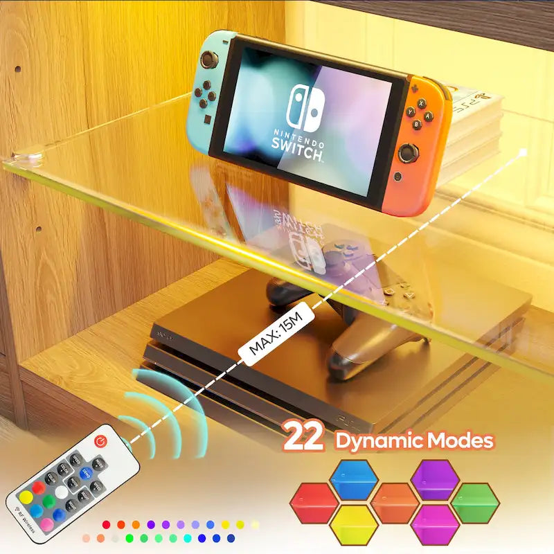 Mobile TV da 70 pollici con illuminazione RGB in 20 colori, centro d'intrattenimento