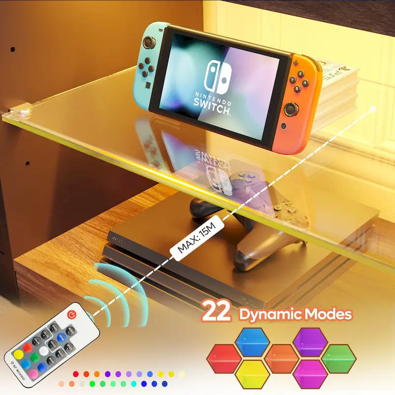 Mobile TV da 70 pollici con illuminazione RGB in 20 colori, centro d'intrattenimento