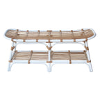 Panca in Rattan con Ripiano