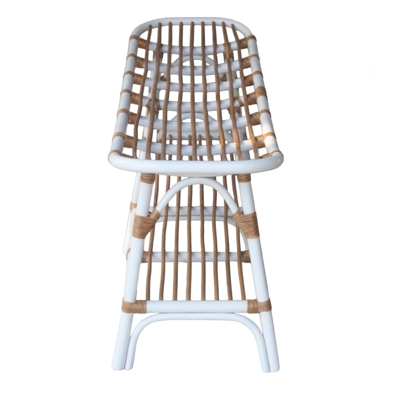 Panca in Rattan con Ripiano