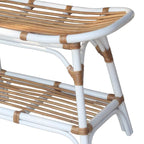 Panca in Rattan con Ripiano