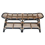 Panca in Rattan con Ripiano