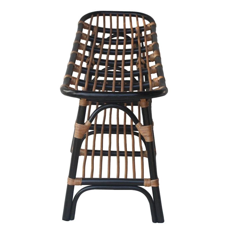 Panca in Rattan con Ripiano