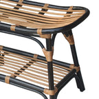 Panca in Rattan con Ripiano