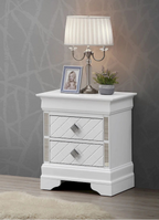 Verona Mirrored Wood 2-drawer Nightstand