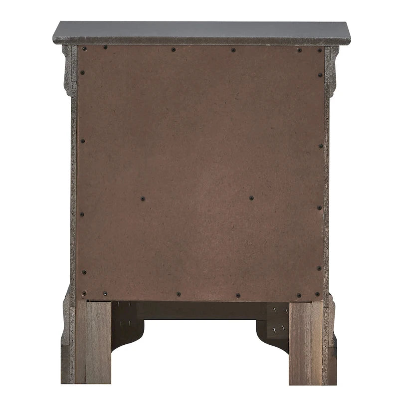 Comodino a 2 cassetti in Legno Specchiato