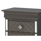 Comodino a 2 cassetti in Legno Specchiato