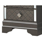 Comodino a 2 cassetti in Legno Specchiato