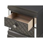 Comodino a 2 cassetti in Legno Specchiato