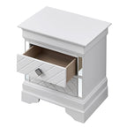 Comodino a 2 cassetti in Legno Specchiato