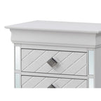 Comodino a 2 cassetti in Legno Specchiato