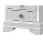 Comodino a 2 cassetti in Legno Specchiato