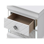 Comodino a 2 cassetti in Legno Specchiato