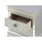 Comodino a 2 cassetti in Legno Specchiato