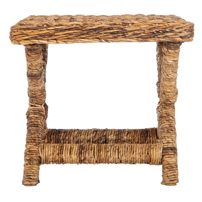 Naturfarbene Flechtwerk-X-Bank - 22 x 22 x 19.5 - 22Wx22Dx20H