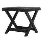 Naturfarbene Flechtwerk-X-Bank - 22 x 22 x 19.5 - 22Wx22Dx20H