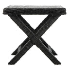 Naturfarbene Flechtwerk-X-Bank - 22 x 22 x 19.5 - 22Wx22Dx20H
