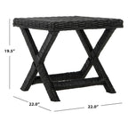 Naturfarbene Flechtwerk-X-Bank - 22 x 22 x 19.5 - 22Wx22Dx20H
