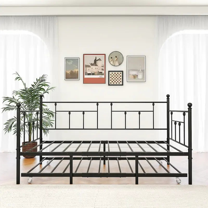 Struttura letto in metallo divano letto piazza singola con letto estraibile