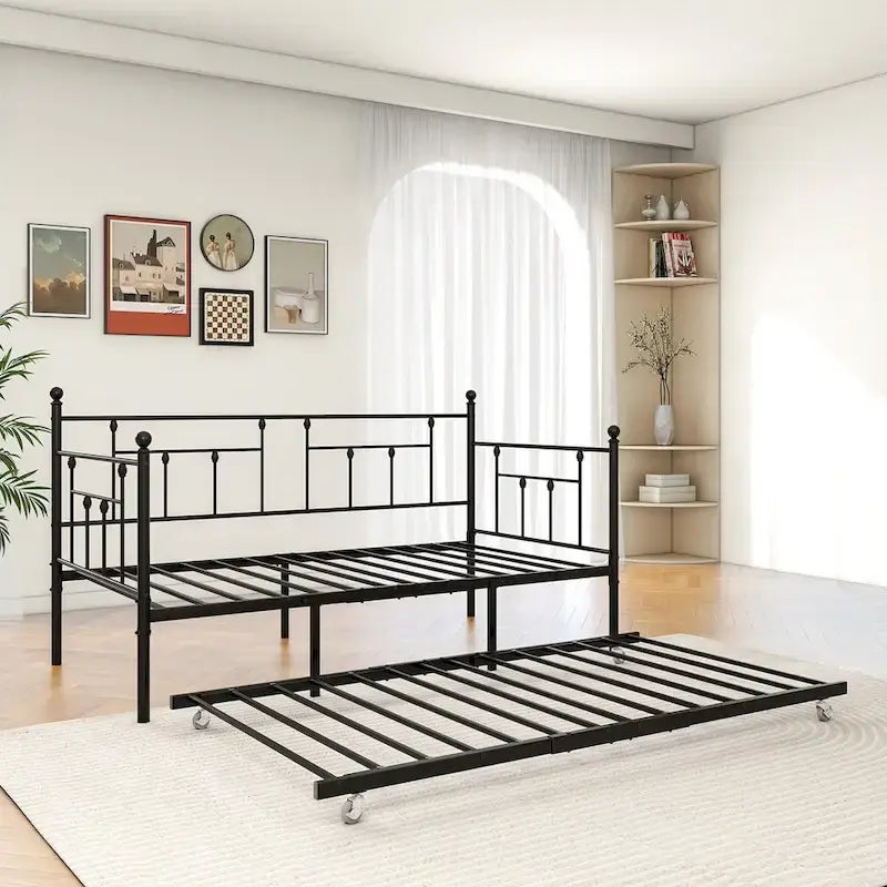 Struttura letto in metallo divano letto piazza singola con letto estraibile