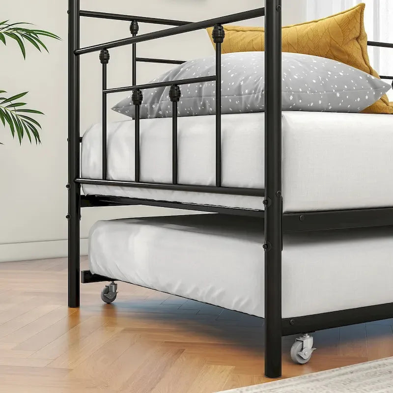 Struttura letto in metallo divano letto piazza singola con letto estraibile