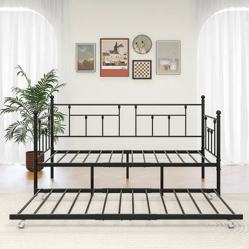 Struttura letto in metallo divano letto piazza singola con letto estraibile