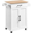 Carrello da cucina con portasciugamani, cassetto e 2 ante