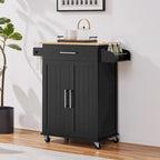Carrello da cucina con portasciugamani, cassetto e 2 ante