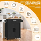 Carrello da cucina con portasciugamani, cassetto e 2 ante