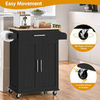 Carrello da cucina con portasciugamani, cassetto e 2 ante