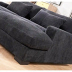 Divano Letto Luxe con Morbida Rivestitura in Corduroy Design Doppio Chaise Convertibile in Letto Matrimoniale Extra Large