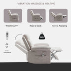Elektrischer Relaxsessel mit Sitzheizung und verstellbarer Massagefunktion