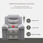 Elektrischer Relaxsessel mit Sitzheizung und verstellbarer Massagefunktion