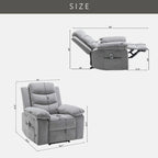Elektrischer Relaxsessel mit Sitzheizung und verstellbarer Massagefunktion