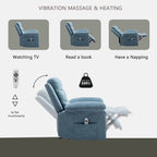 Elektrischer Relaxsessel mit Sitzheizung und verstellbarer Massagefunktion