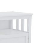 Credenza classica minimalista in legno con un armadietto e un vano a giorno
