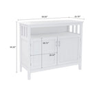 Credenza classica minimalista in legno con un armadietto e un vano a giorno