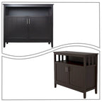 Credenza classica minimalista in legno con un armadietto e un vano a giorno