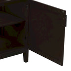 Credenza classica minimalista in legno con un armadietto e un vano a giorno