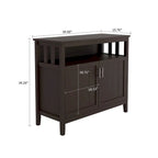 Credenza classica minimalista in legno con un armadietto e un vano a giorno