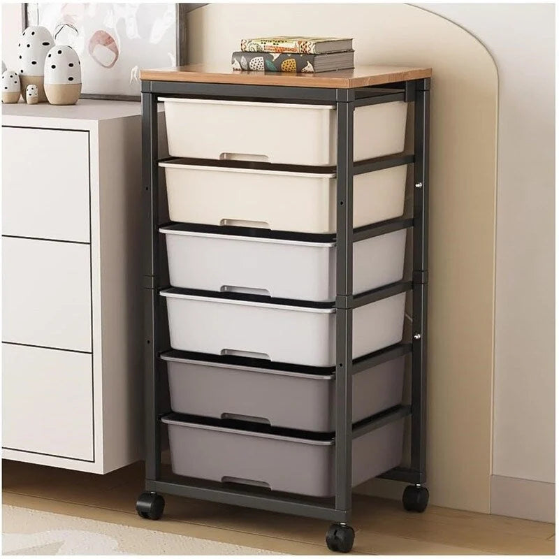 Carrello portaoggetti su rotelle con 6 cassetti - 12.99P x 16.3L x 34.4A