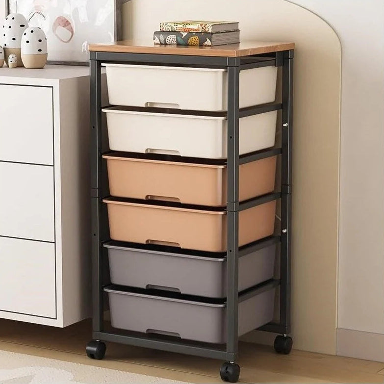 Rolling Storage Cart with 6 Drawers - 12.99D x 16.3W x 34.4H