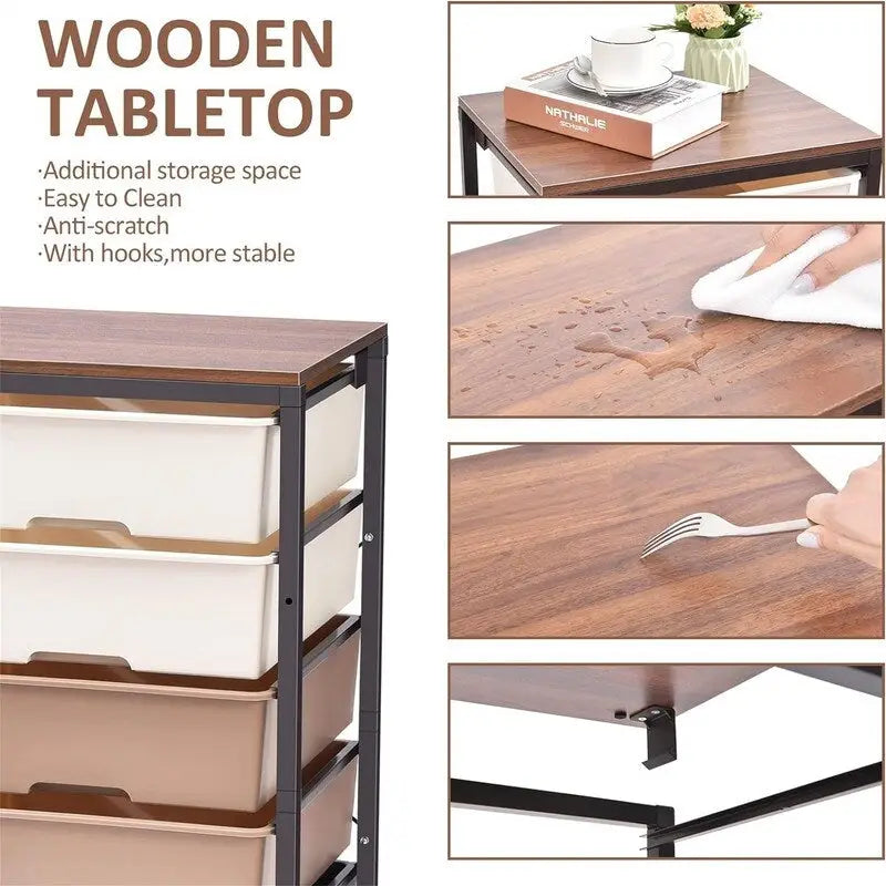 Carrello portaoggetti su rotelle con 6 cassetti - 12.99P x 16.3L x 34.4A