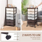 Carrello portaoggetti su rotelle con 6 cassetti - 12.99P x 16.3L x 34.4A