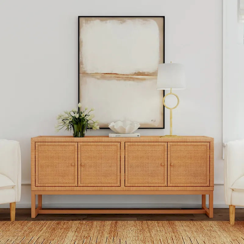 Credenza in Rattan 4 Ante 76