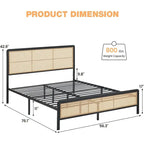 Letti Bohemien Moderni in Rattan con Luci Led